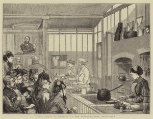 De Kookschool op de Internationale Tentoonstelling door Joseph Nash